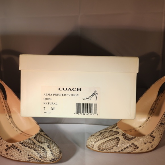 Coach - sling back Alma Printed Python - 7M - Picture 7 of 7